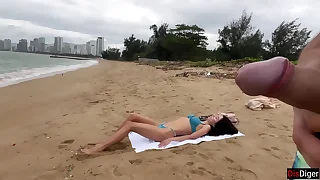 Babe Can I Cum On Your Tits&quest; - Public Cock Flashing On The Lido